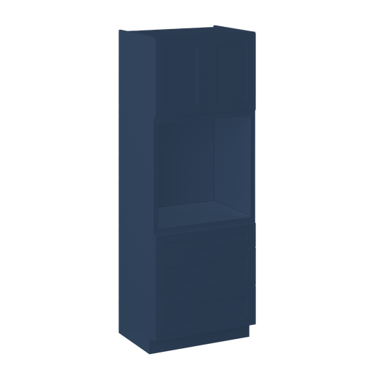 Oven Kitchen Cabinet OC3390 Danbury Blue LessCare 33 in. width 90 in. height 24 in. depth - Kitchen Cabinets