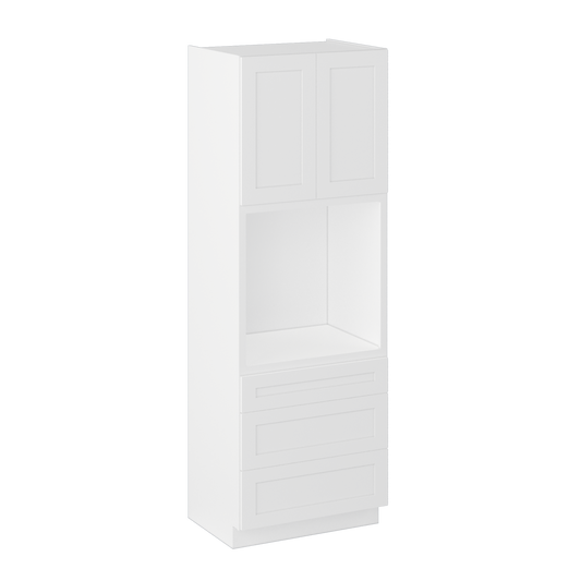 Oven Kitchen Cabinet OC3396 Alpina White LessCare 33 in. width 96 in. height 24 in. depth - Kitchen Cabinets