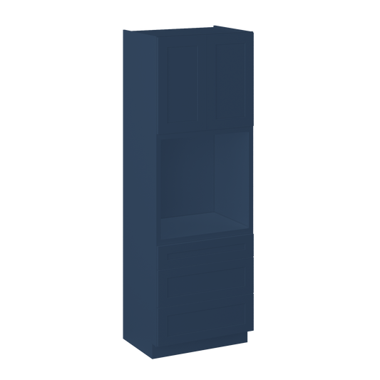 Oven Kitchen Cabinet OC3396 Danbury Blue LessCare 33 in. width 96 in. height 24 in. depth - Kitchen Cabinets