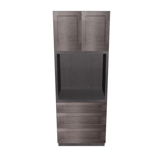 Oven Kitchen Cabinet OC3390 Milan Slate LessCare 33 in. width 90 in. height 24 in. depth