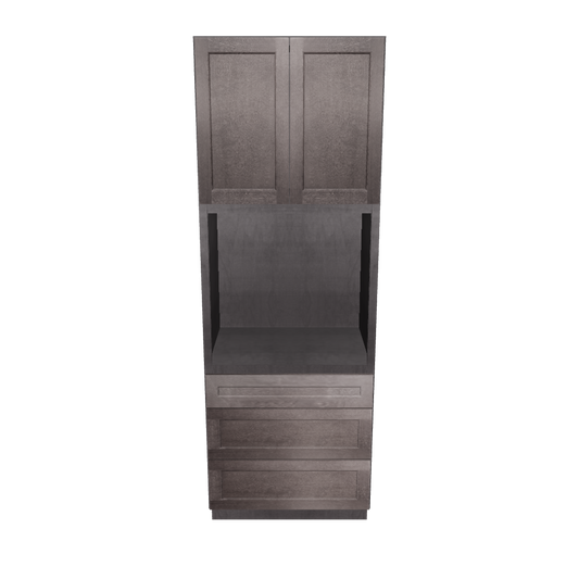 Oven Kitchen Cabinet OC3396 Milan Slate LessCare 33 in. width 96 in. height 24 in. depth