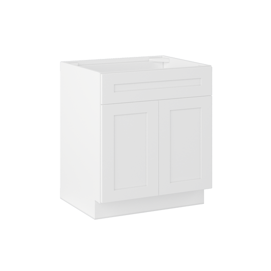 Sink Base Kitchen Cabinet SB30 Alpina White LessCare 30 in. width 34.5 in. height 24 in. depth - Kitchen Cabinets