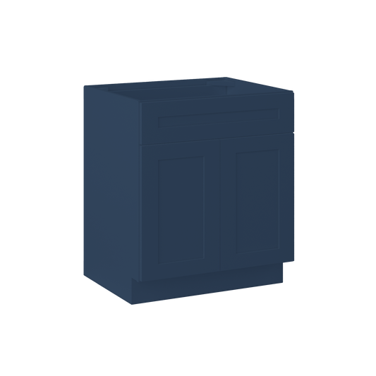 Sink Base Kitchen Cabinet SB30 Danbury Blue LessCare 30 in. width 34.5 in. height 24 in. depth - Kitchen Cabinets