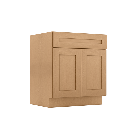 Sink Base Kitchen Cabinet SB30 Shaker Toffee LessCare 30 in. width 34.5 in. height 24 in. depth - Kitchen Cabinets