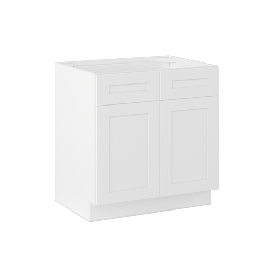Sink Base Kitchen Cabinet SB33 Alpina White LessCare 33 in. width 34.5 in. height 24 in. depth - Kitchen Cabinets