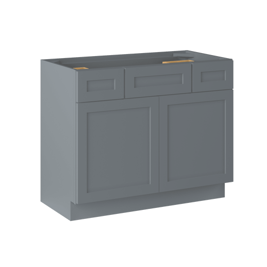 42 W x 21 D x 34.5 H Vanity Sink Base Cabinet - Colonial Gray - Bathroom Vanities