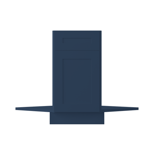 Sink Front Corner Base Kitchen Cabinet SFC36 Danbury Blue LessCare 34.5 in. height 36 in. depth - Kitchen Cabinets