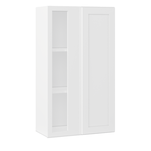 Square Corner Wall Blind Reversible Kitchen Cabinet SC2442 Alpina White LessCare 24 in. width 42 in. height 12 in.