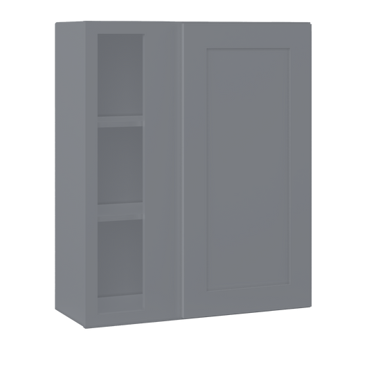 Square Corner Wall Blind Reversible Kitchen Cabinet SC3036 Colonial Gray LessCare 30 in. width 36 in. height 12 in.