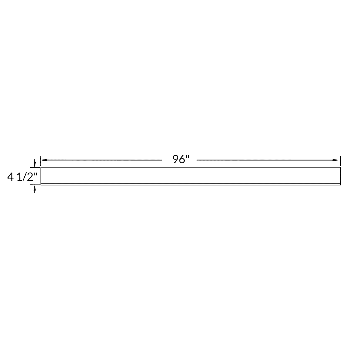 Premium Alpina White Toe Kick Molding – 4.5” Height, 96” Depth
