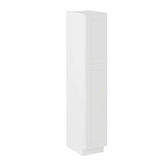 Utility Kitchen Cabinet U1584 Alpina White LessCare 15 in. width 84 in. height 24 in. depth - Kitchen Cabinets