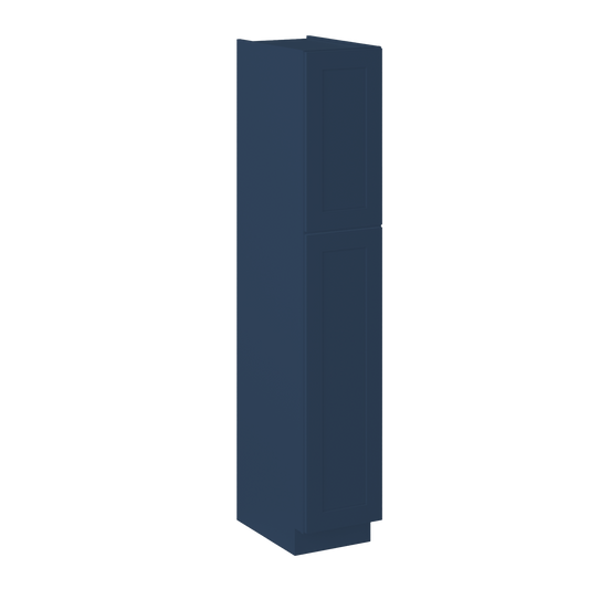 Utility Kitchen Cabinet U1584 Danbury Blue LessCare 15 in. width 84 in. height 24 in. depth - Kitchen Cabinets