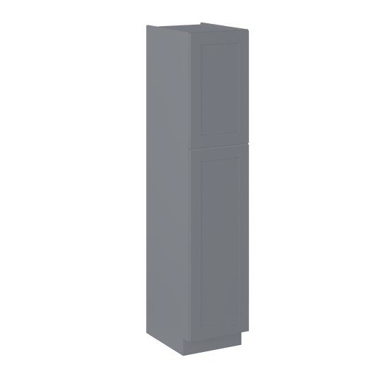 Utility Kitchen Cabinet U1884 Colonial Gray LessCare 18 in. width 84 in. height 24 in. depth - Kitchen Cabinets