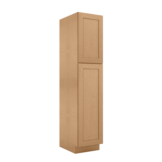 Utility Kitchen Cabinet U1884 Shaker Toffee LessCare 18 in. width 84 in. height 24 in. depth - Kitchen Cabinets