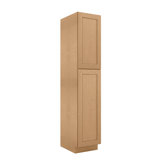 Utility Kitchen Cabinet U1890 Shaker Toffee LessCare 18 in. width 90 in. height 24 in. depth - Kitchen Cabinets