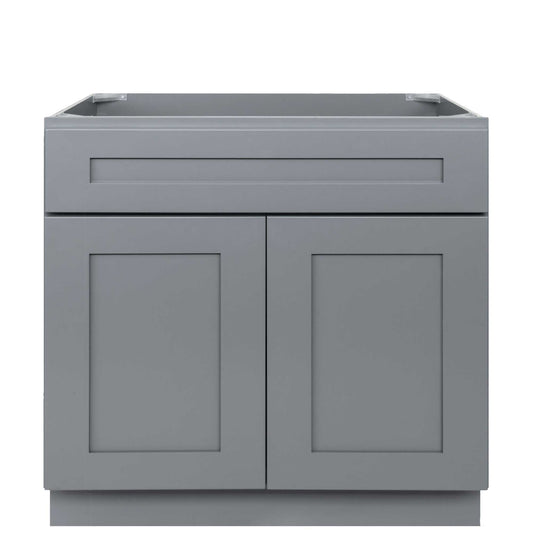 30 W x 21 D x 34.5 H Vanity Sink Base Cabinet - Colonial Gray