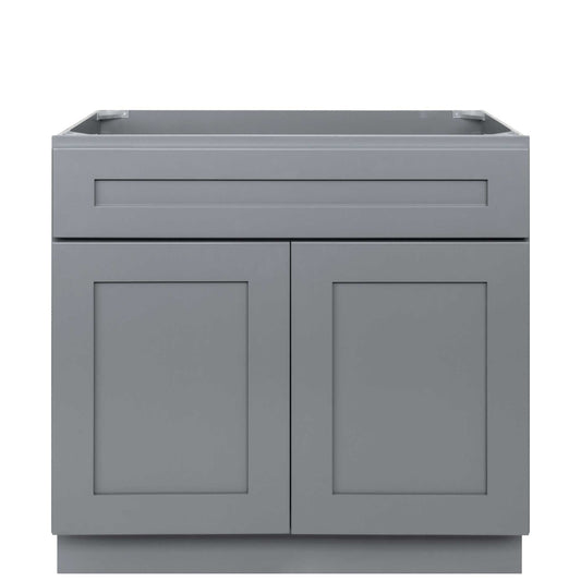 36 W x 21 D x 34.5 H Vanity Sink Base Cabinet - Colonial Gray