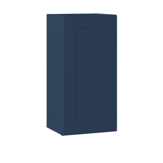 Wall Kitchen Cabinet W1530 Danbury Blue LessCare 15 in. width 30 in. height 12 in. depth - Kitchen Cabinets