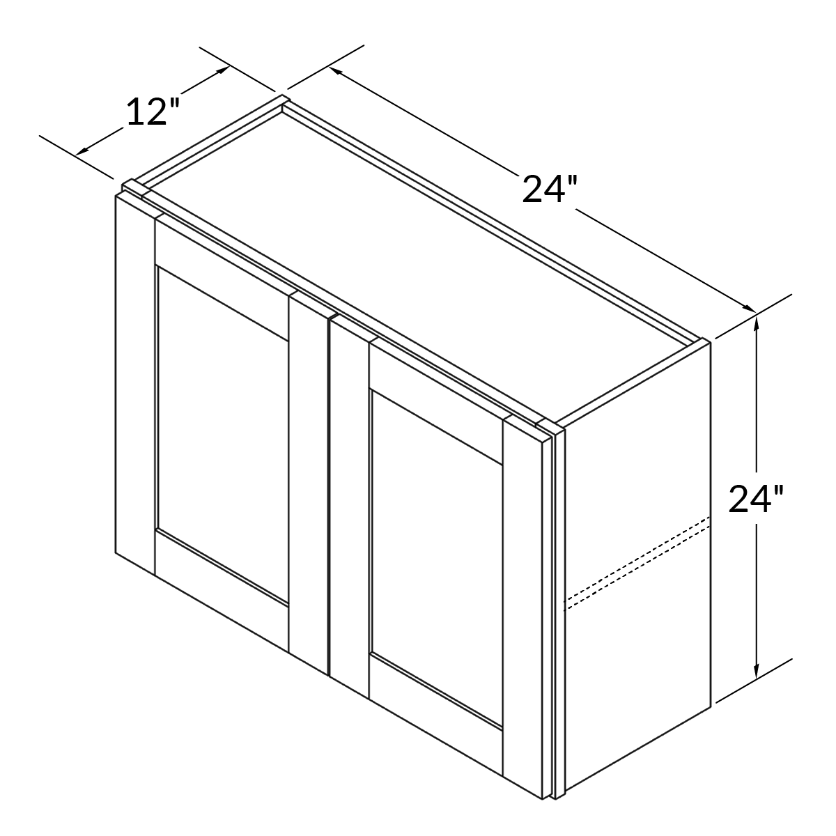 Alpina White Wall Kitchen Cabinet W2424