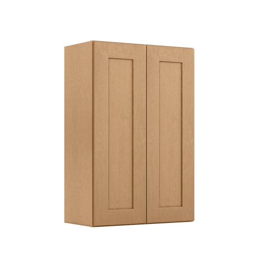 Wall Kitchen Cabinet W2436 Shaker Toffee LessCare 24 in. width 36 in. height 12 in. depth - Kitchen Cabinets