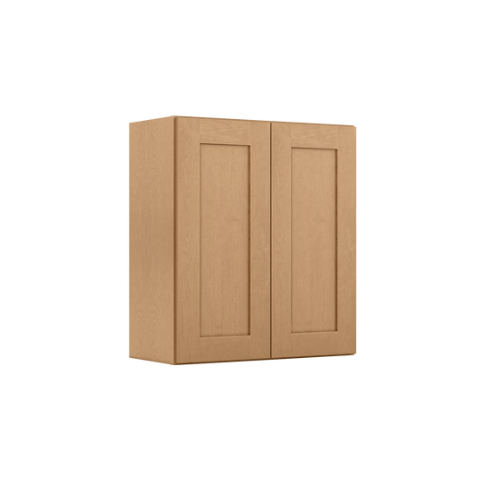 Wall Kitchen Cabinet W2730 Shaker Toffee LessCare 27 in. width 30 in. height 12 in. depth - Kitchen Cabinets