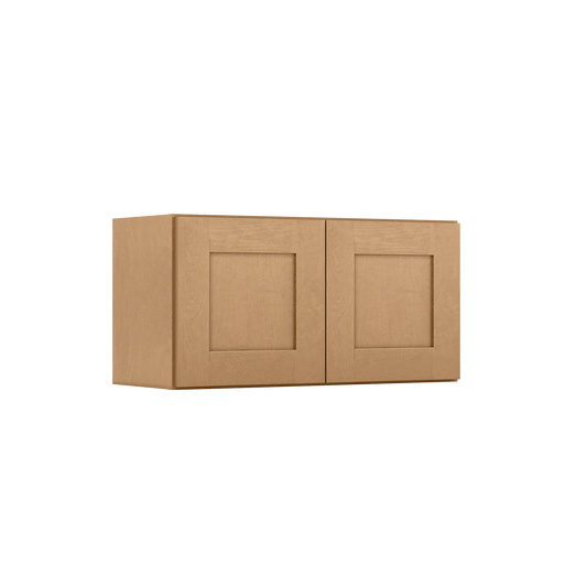 Wall Kitchen Cabinet W3015 Shaker Toffee LessCare 30 in. width 15 in. height 12 in. depth - Kitchen Cabinets