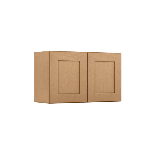 Wall Kitchen Cabinet W3018 Shaker Toffee LessCare 30 in. width 18 in. height 12 in. depth - Kitchen Cabinets