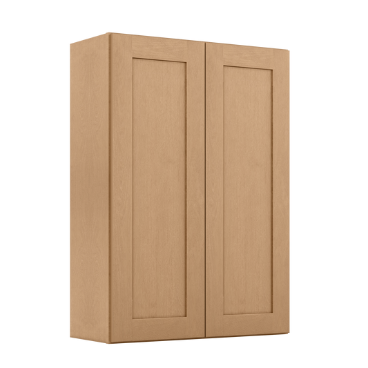 Wall Kitchen Cabinet W3042 Shaker Toffee LessCare 30 in. width 42 in. height 12 in. depth - Kitchen Cabinets