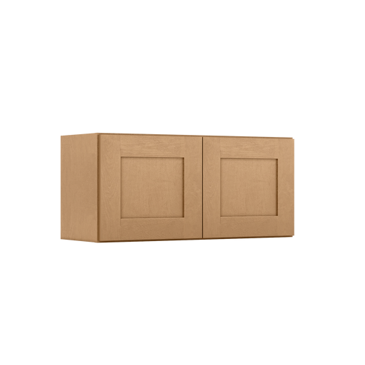 Wall Kitchen Cabinet W3315 Shaker Toffee LessCare 33 in. width 15 in. height 12 in. depth - Kitchen Cabinets