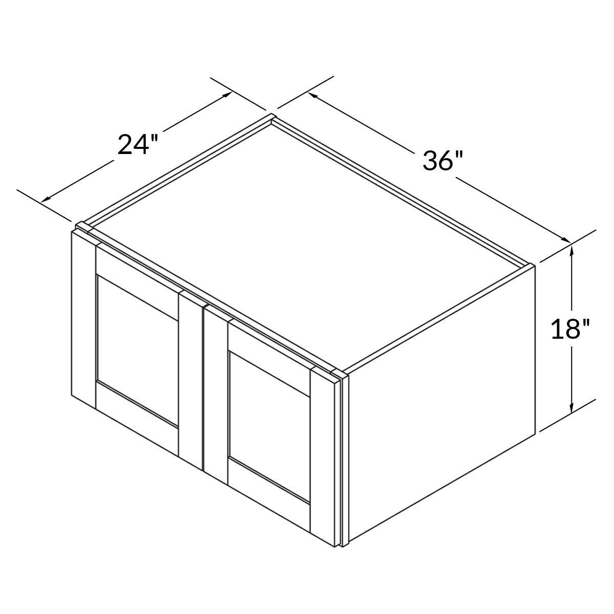 36″x18″ White Wall Cabinet | AAA Distributor