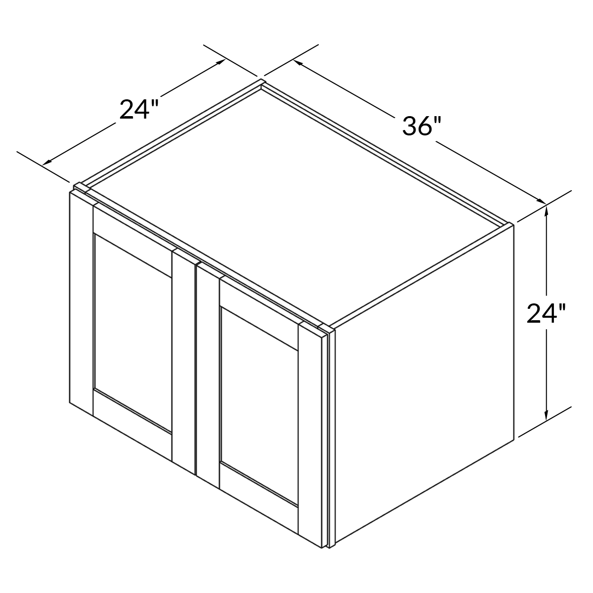 Alpina White Wall Kitchen Cabinet 36x24x24