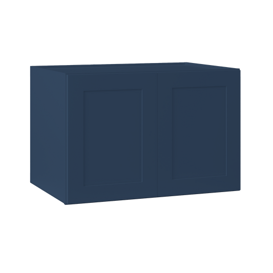 Wall Kitchen Cabinet W362424 Danbury Blue LessCare 36 in. width 24 in. height 24 in. depth - Kitchen Cabinets