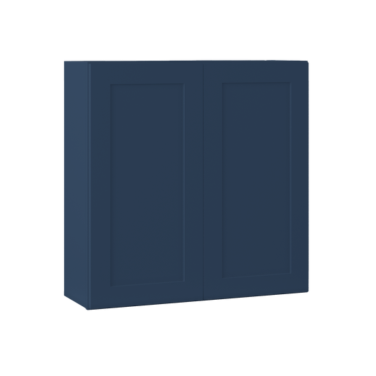 Wall Kitchen Cabinet W3636 Danbury Blue LessCare 36 in. width 36 in. height 12 in. depth - Kitchen Cabinets