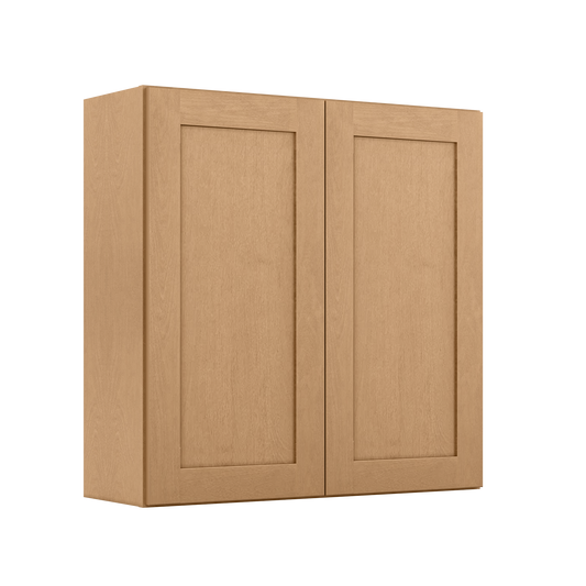 Wall Kitchen Cabinet W3636 Shaker Toffee LessCare 36 in. width 36 in. height 12 in. depth - Kitchen Cabinets