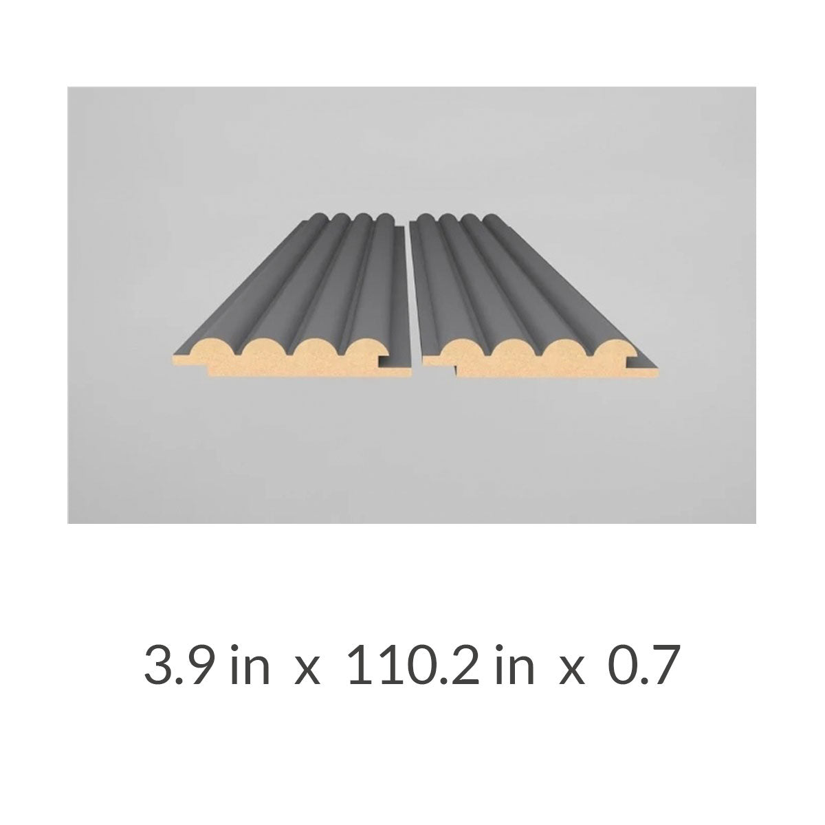 Wall Panel Light Walnut 110.2 in. H 3.9 in. W 0.7 in. D - Wall Panel