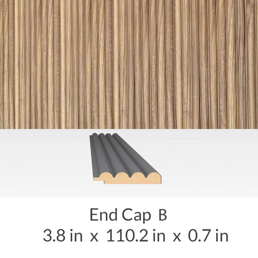 Wall Panel Light Walnut End Cap - Wall Panel