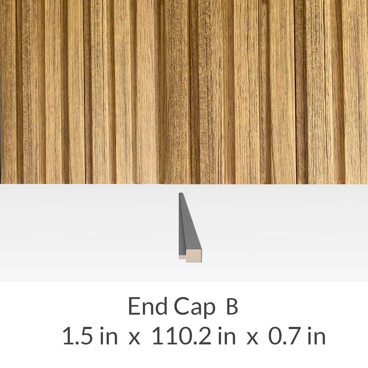 Wall Panel Teak End Cap - Wall Panel