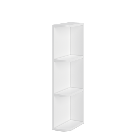 What-Not-Shelf Kitchen Cabinet WN636 Alpina White LessCare 6 in. width 36 in. height 12 in. depth - Kitchen Cabinets