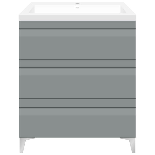 30" W Freestanding Modern Gray Vanity LV8B-30G with Square Sink Top