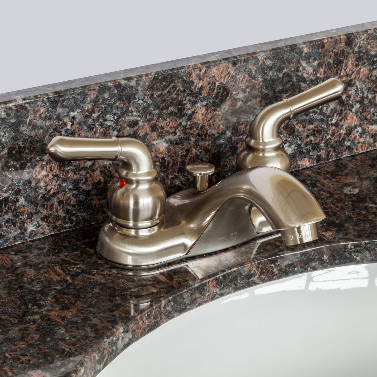 24" Vanity Avalon Charcoal + Tan Brown Granite Top + LB3B