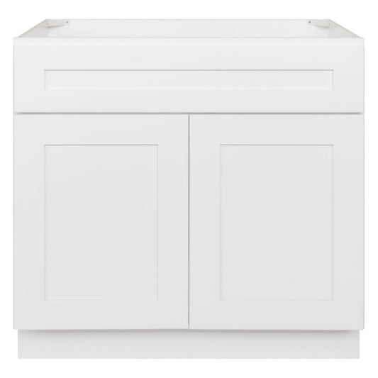 36 W x 21 D x 34.5 H Vanity Sink Base Cabinet - Alpina White