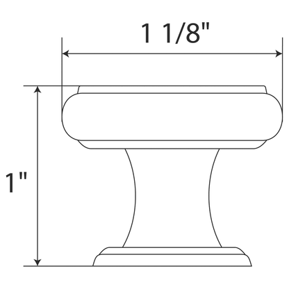 1.125"W Brushed Nickel Knob Door/Drawer Pull P-11 - AAADistributor.com