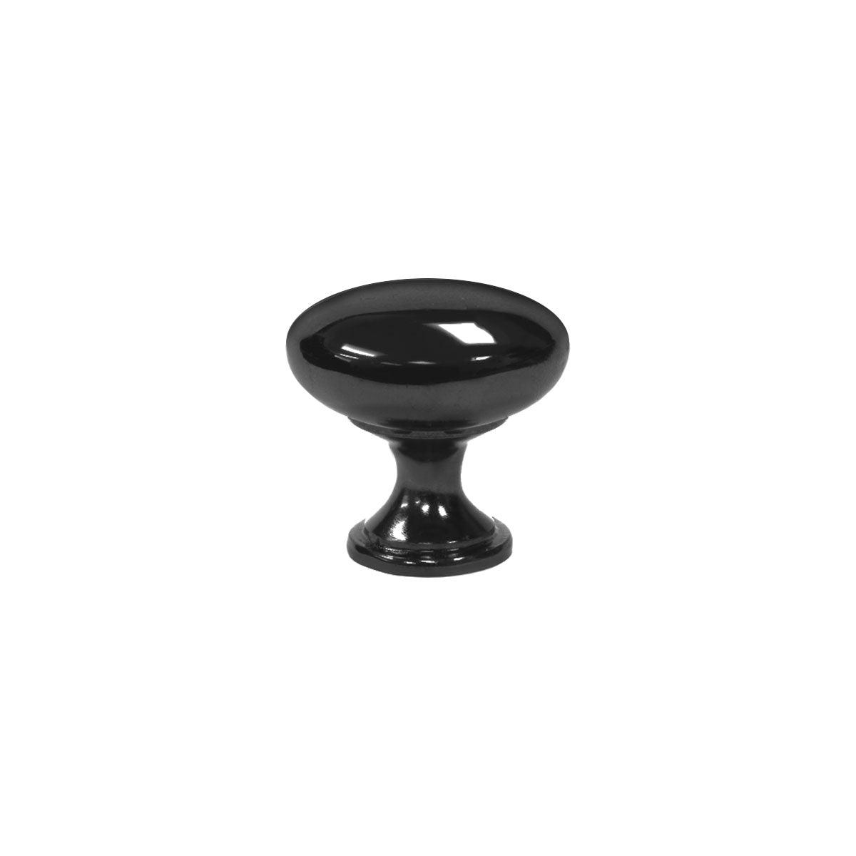 1.25"W Black Gloss Knob Door/Drawer Pull P-13 - AAADistributor.com