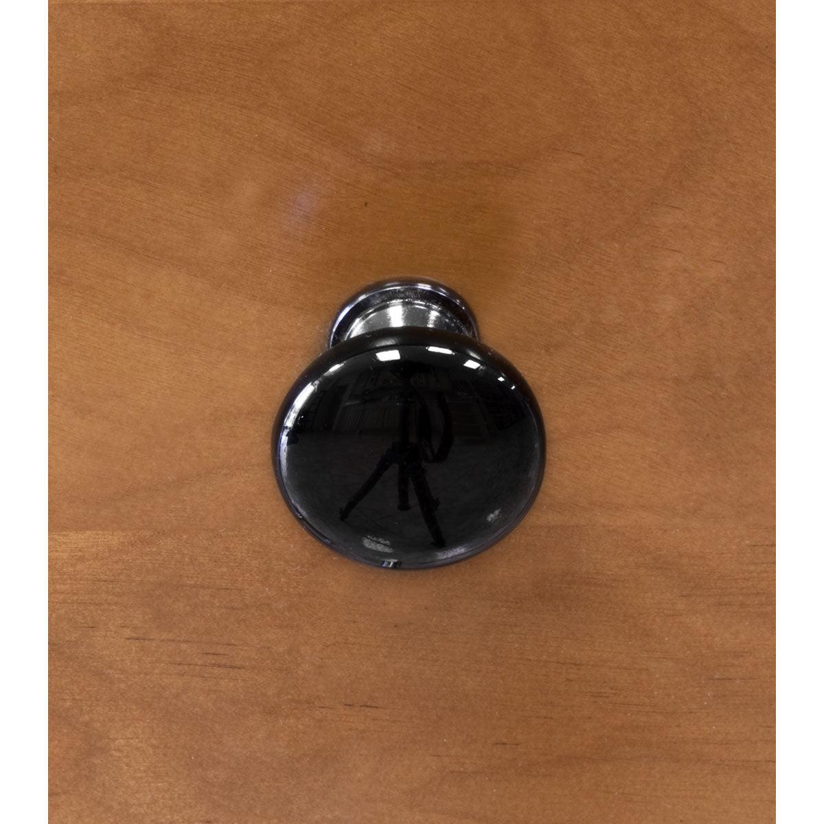 1.25"W Black Gloss Knob Door/Drawer Pull P-13 - AAADistributor.com