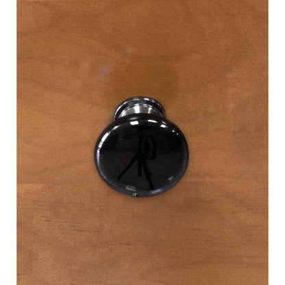 1.25"W Black Gloss Knob Door/Drawer Pull P-13 - AAADistributor.com