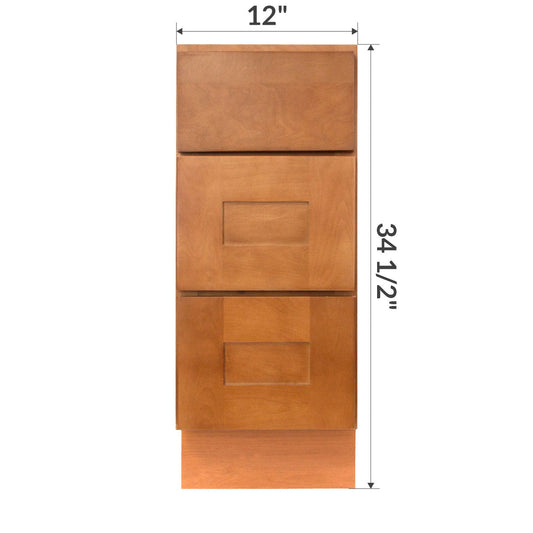 12 in W x 21 in D x 34.5 in H Vanity Sink Base Cabinet - Newport - Bathroom Vanities