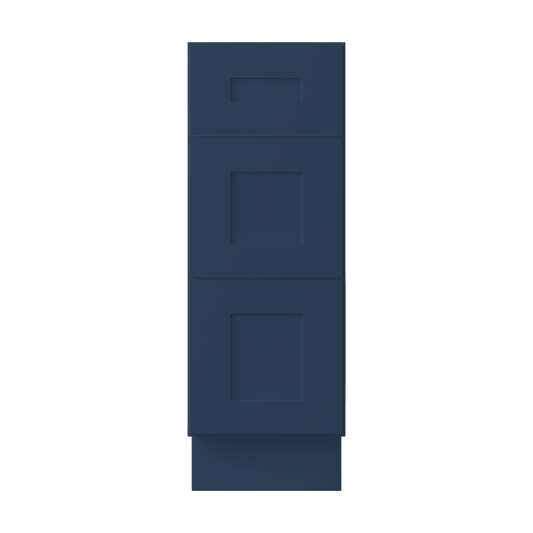 12 in. W x 34.5 in. H x 21 in. D Vanity Drawer Base Cabinet VDB1221345 Danbury Blue LessCare - Bathroom Vanities