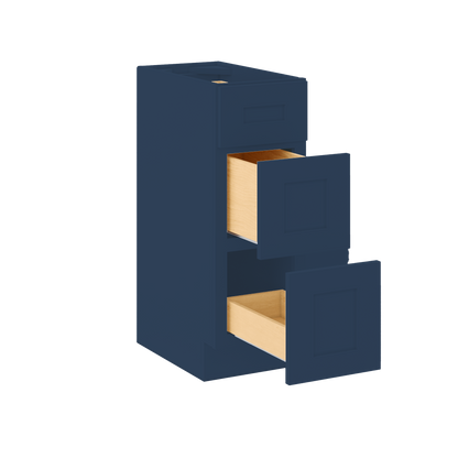 12 in. W x 34.5 in. H x 21 in. D Vanity Drawer Base Cabinet VDB1221345 Danbury Blue LessCare - Bathroom Vanities