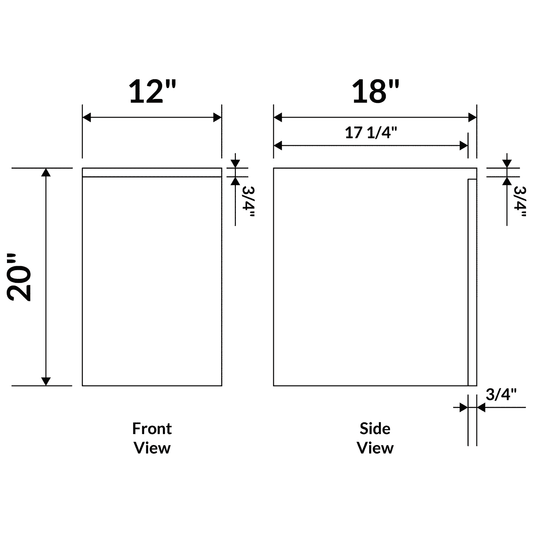 12 W Wall-Mount Modern Gray Side Vanity LVW-12G for Style 7 and 8 - AAADistributor.com