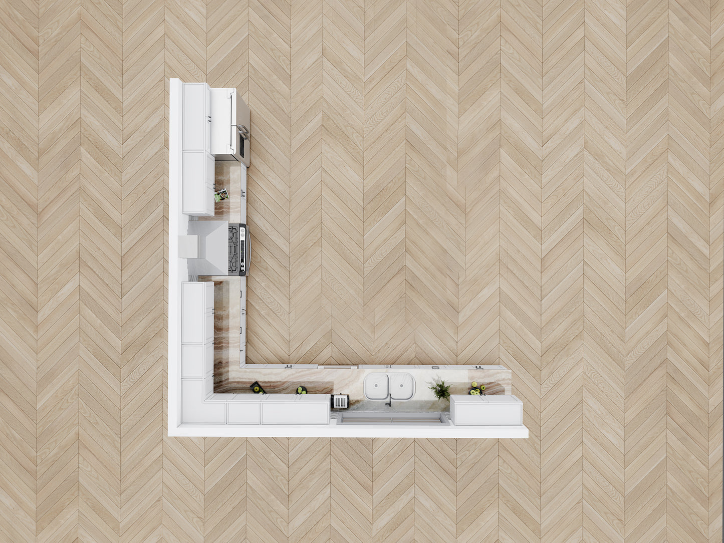 Wolf Dartmouth 5 Piece - White Paint 15x15 Kitchen